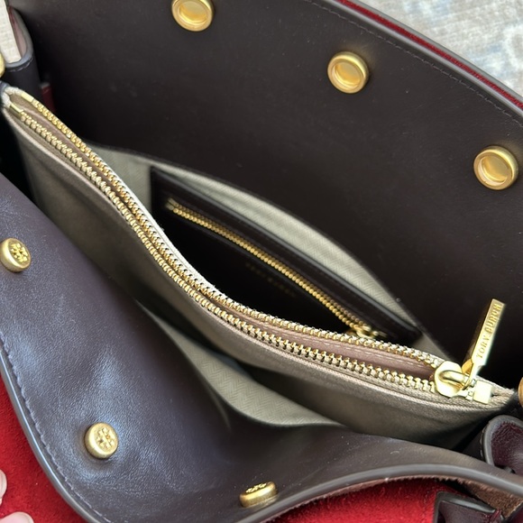 Tory Buch Lee Radziwill Small Double Satchel Bag in Clarat - Picture 9 of 9